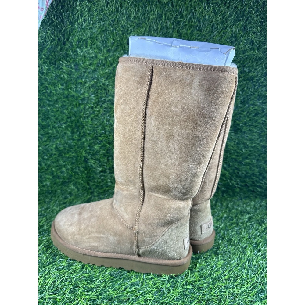 UGG Classic Tall II Women Brown Suede Shearling Lined Boots 9 1016224